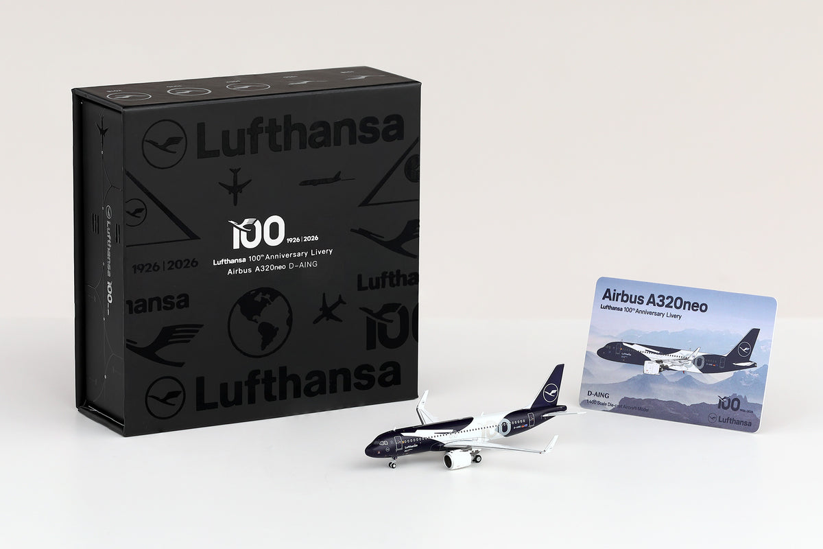 HX Models Lufthansa Airbus A320neo D-AING 100th Anniversary Livery