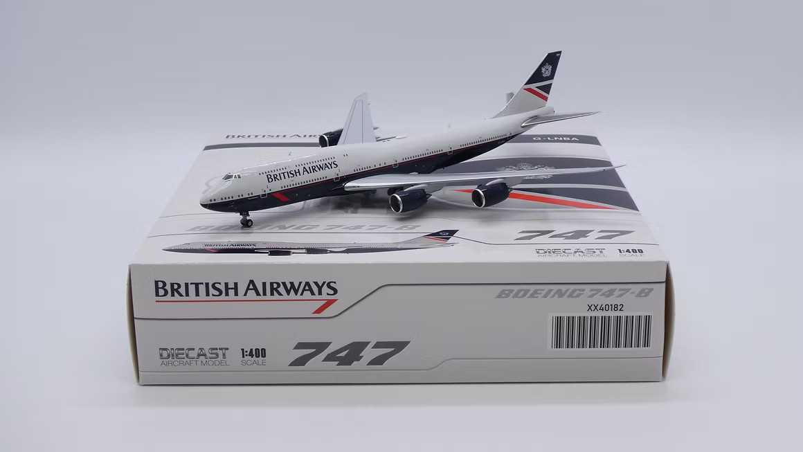 JC Wings 英國航空「Landor 復古幻想塗裝」波音 B747-8i G-LNBA 1:400 飛機合金模型