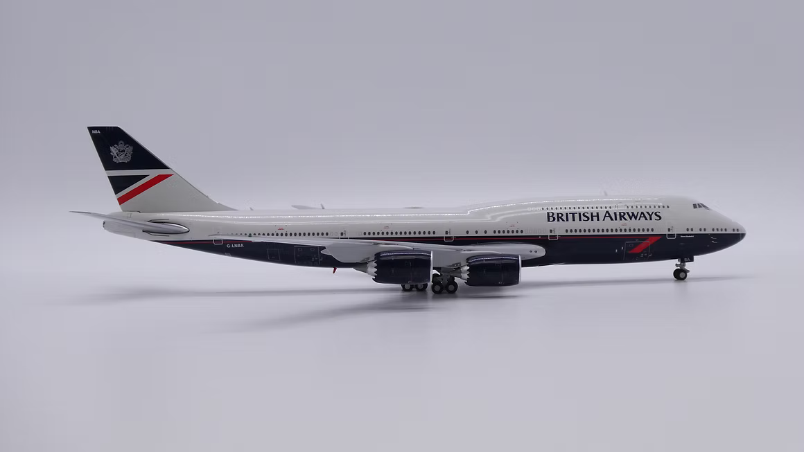 JC Wings 英國航空「Landor 復古幻想塗裝」波音 B747-8i G-LNBA 1:400 飛機合金模型
