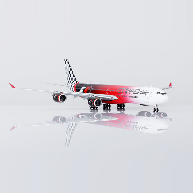 1/400 阿聯酋航空 A340-642 A6-EHJ「2016 年阿布達比大獎賽」襟翼放下型