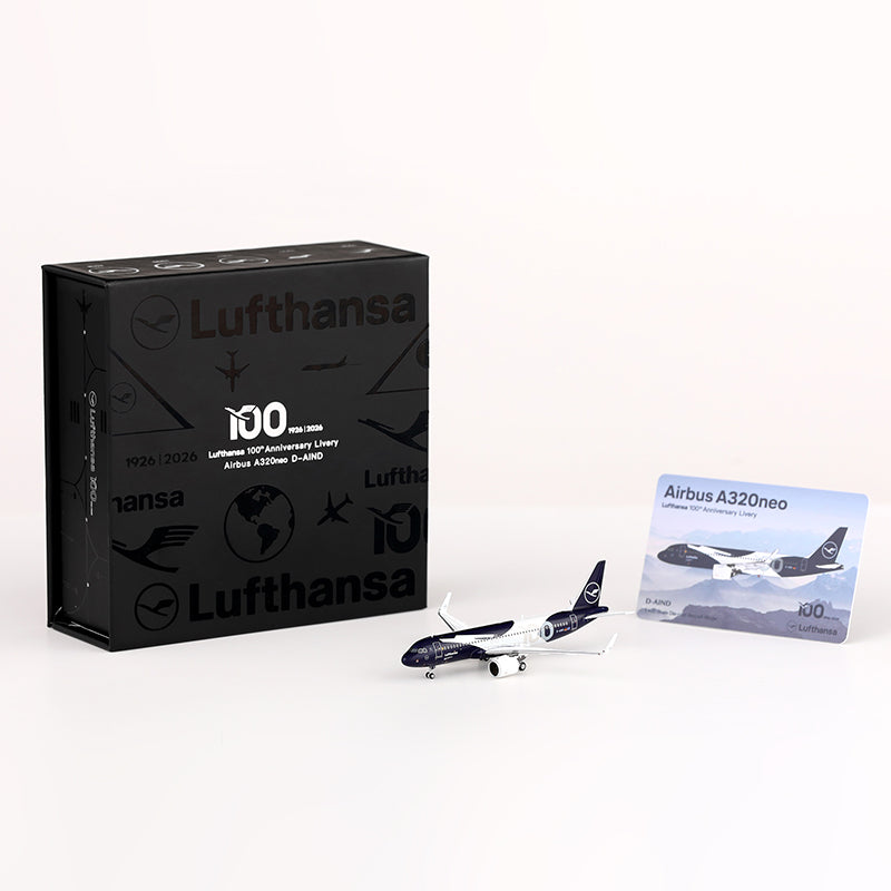 HX Models 1/400 Lufthansa Airbus A320NEO" 100th Anniversary" D-AIND Scale Model