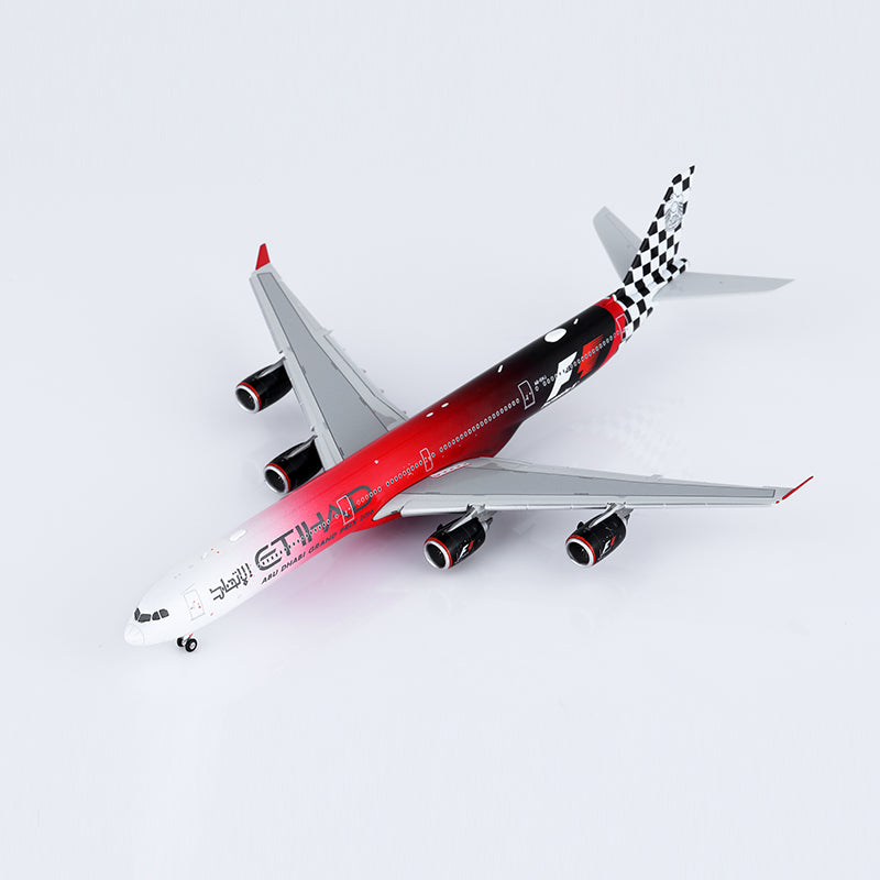 1/400 阿聯酋航空 A340-642 A6-EHJ「2016 年阿布達比大獎賽」襟翼放下型