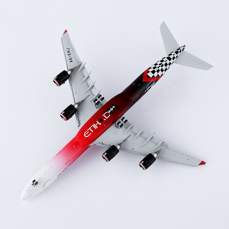 1/400 阿聯酋航空 A340-642 A6-EHJ「2016 年阿布達比大獎賽」襟翼放下型