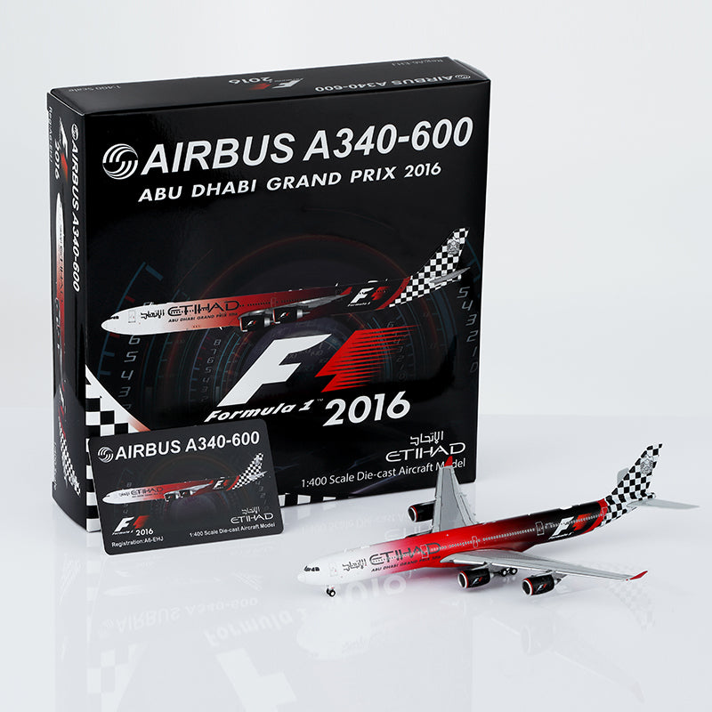 1/400 阿聯酋航空 A340-642 A6-EHJ「2016 年阿布達比大獎賽」襟翼放下型