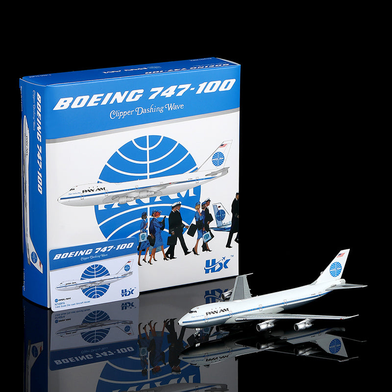 HX Models 1/400 美洲航空 B747-100「Clipper Dashing Wave」N749PA 比例模型