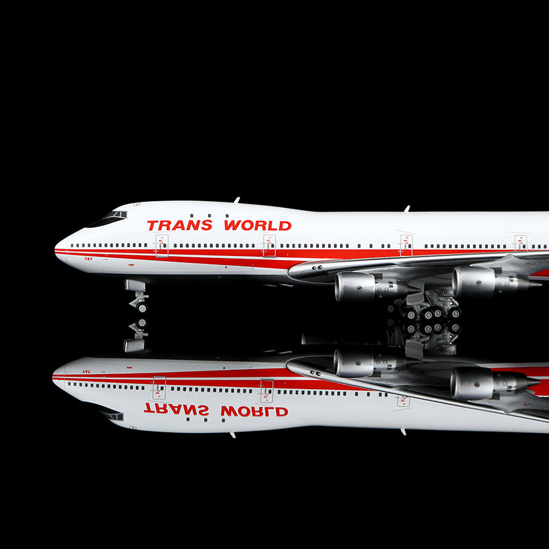 HX Models 1/400 全球航空 B747-100 N93107 比例模型