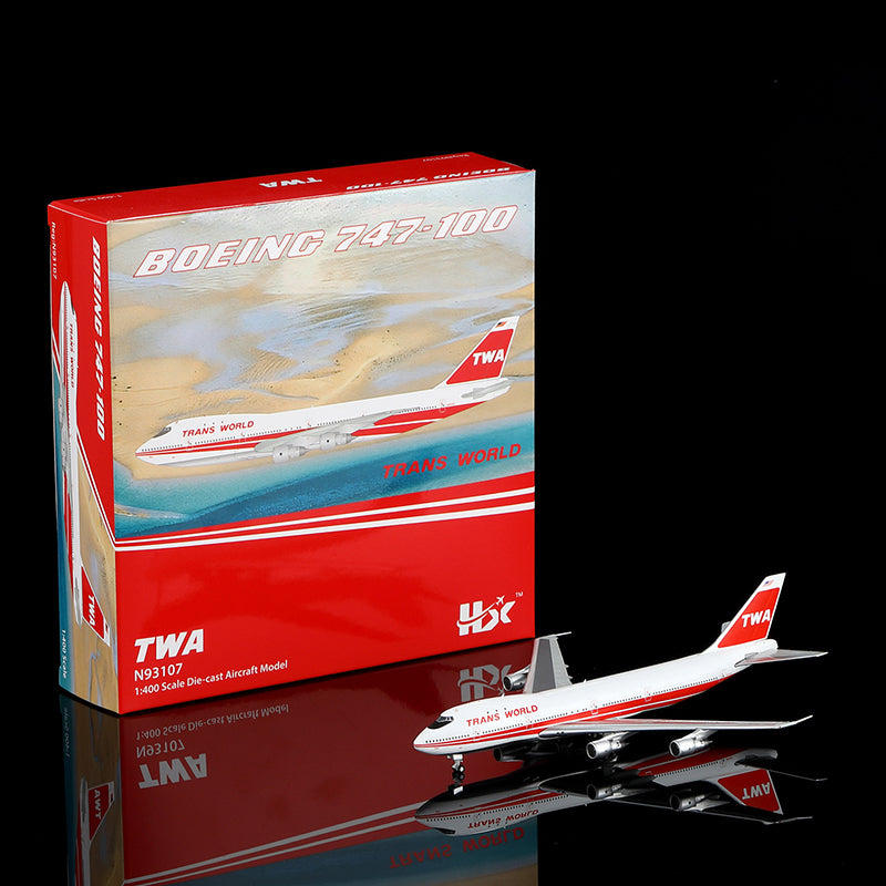 HX Models 1/400 全球航空 B747-100 N93107 比例模型