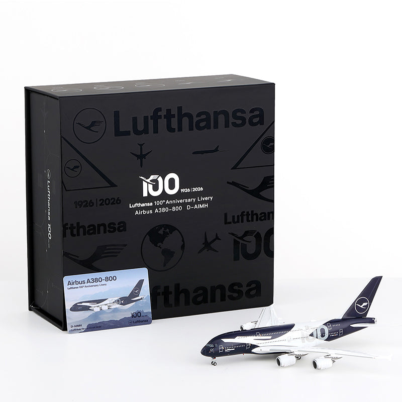 HX Models 1/400 Lufthansa Airbus A380 D-AIMH  “100th Anniversary" Scale Model
