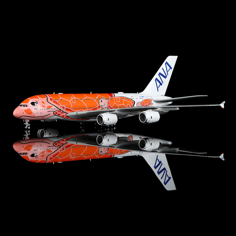 HX Models 1/400 ANA A380  "Flying Honu-Lani（Orange Turtle) JA383A Scale Model
