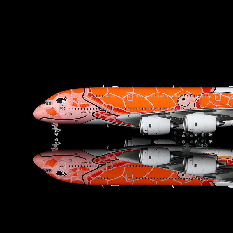 HX Models 1/400 ANA A380  "Flying Honu-Lani（Orange Turtle) JA383A Scale Model