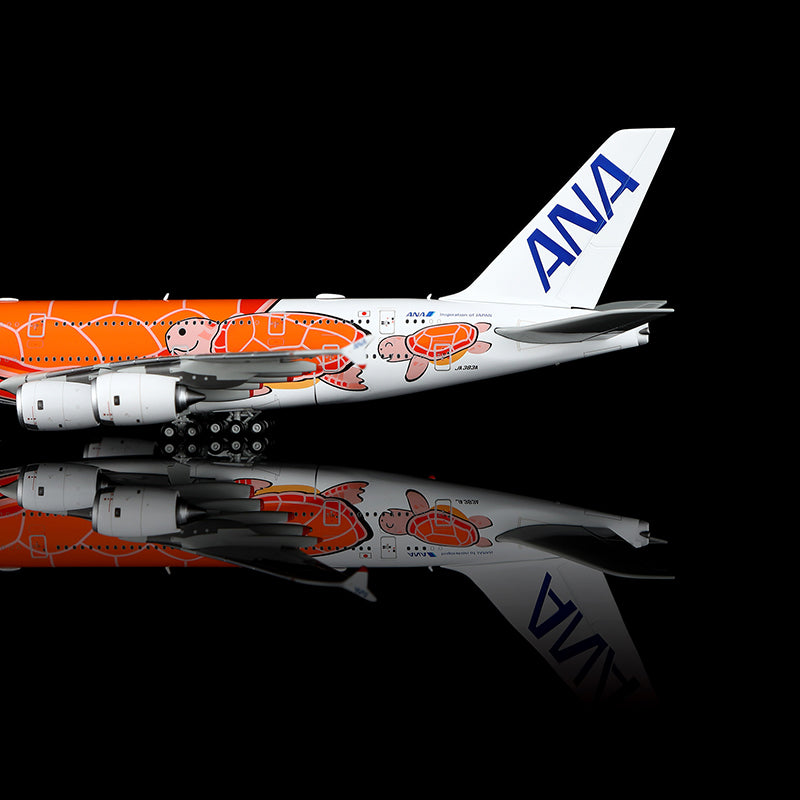 HX Models 1/400 ANA A380  "Flying Honu-Lani（Orange Turtle) JA383A Scale Model
