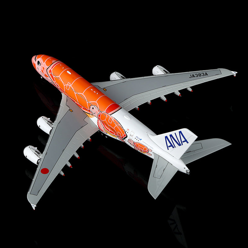 HX Models 1/400 ANA A380  "Flying Honu-Lani（Orange Turtle) JA383A Scale Model