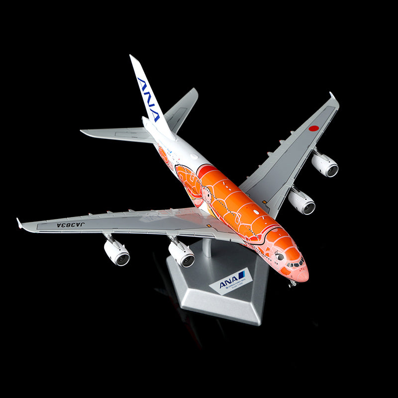 HX Models 1/400 ANA A380  "Flying Honu-Lani（Orange Turtle) JA383A Scale Model