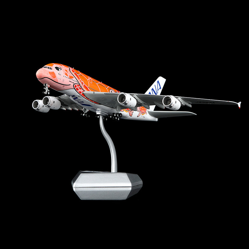 HX Models 1/400 ANA A380  "Flying Honu-Lani（Orange Turtle) JA383A Scale Model