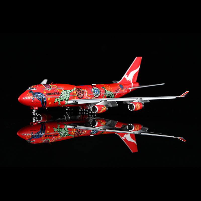 Qantas B747-400 "Wunala Dreaming""Flaps Down" VH-OJB