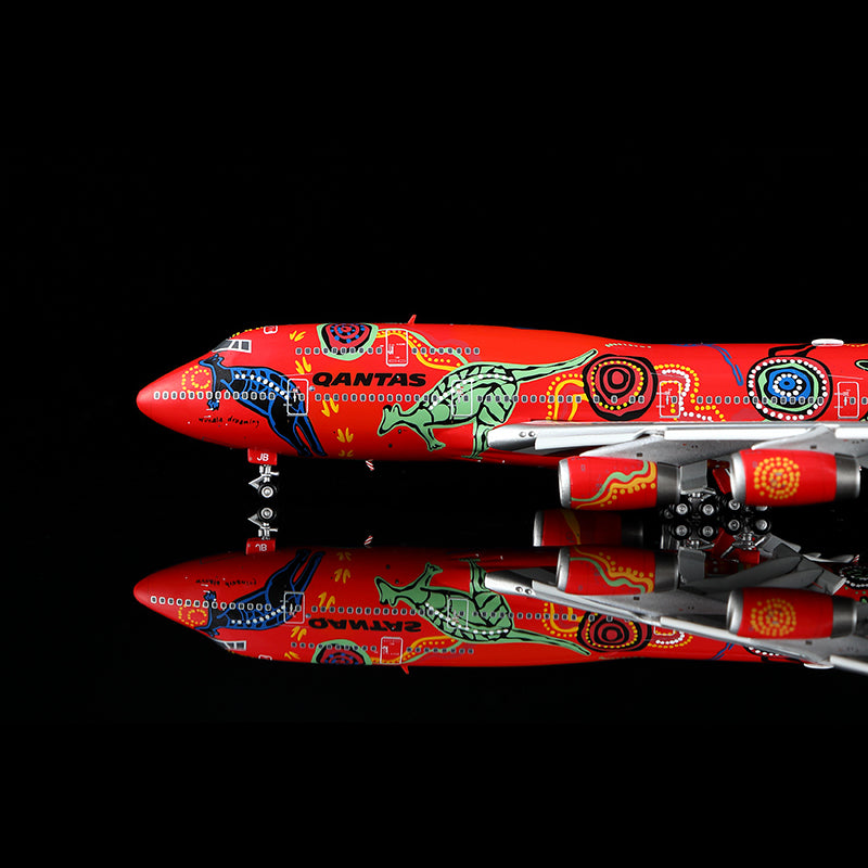 Qantas B747-400 "Wunala Dreaming""Flaps Down" VH-OJB