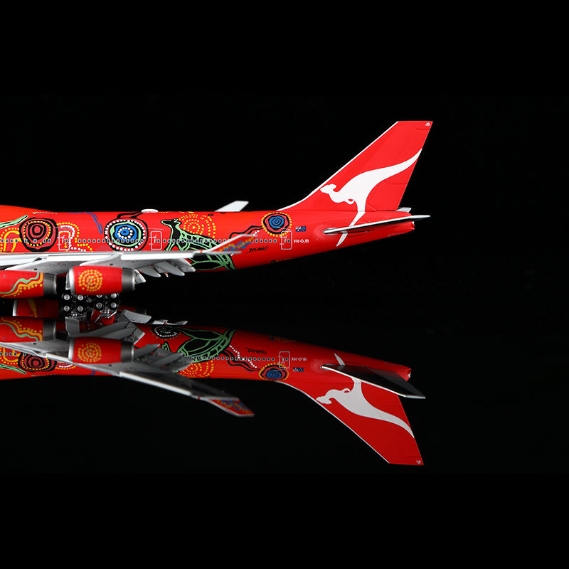 Qantas B747-400 "Wunala Dreaming""Flaps Down" VH-OJB