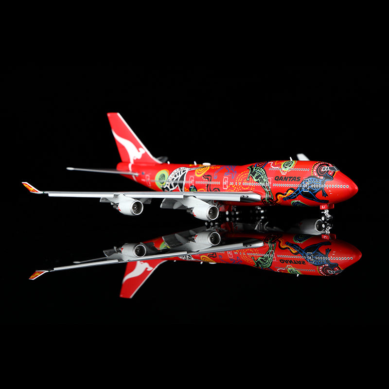 Qantas B747-400 "Wunala Dreaming""Flaps Down"VH-OEJ