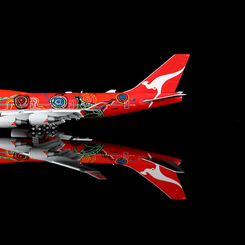 Qantas B747-400 "Wunala Dreaming""Flaps Down"VH-OEJ