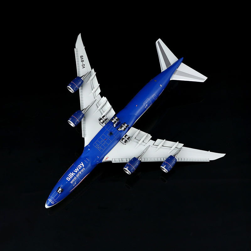 HX Models Silk Way West Airlines B747-8F VQ-BVC "Flaps Down" Scale Model