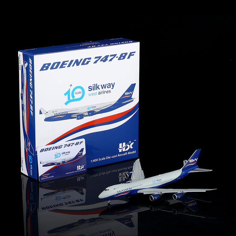 HX Models Silk Way West Airlines B747-8F VQ-BVC "Flaps Down" Scale Model