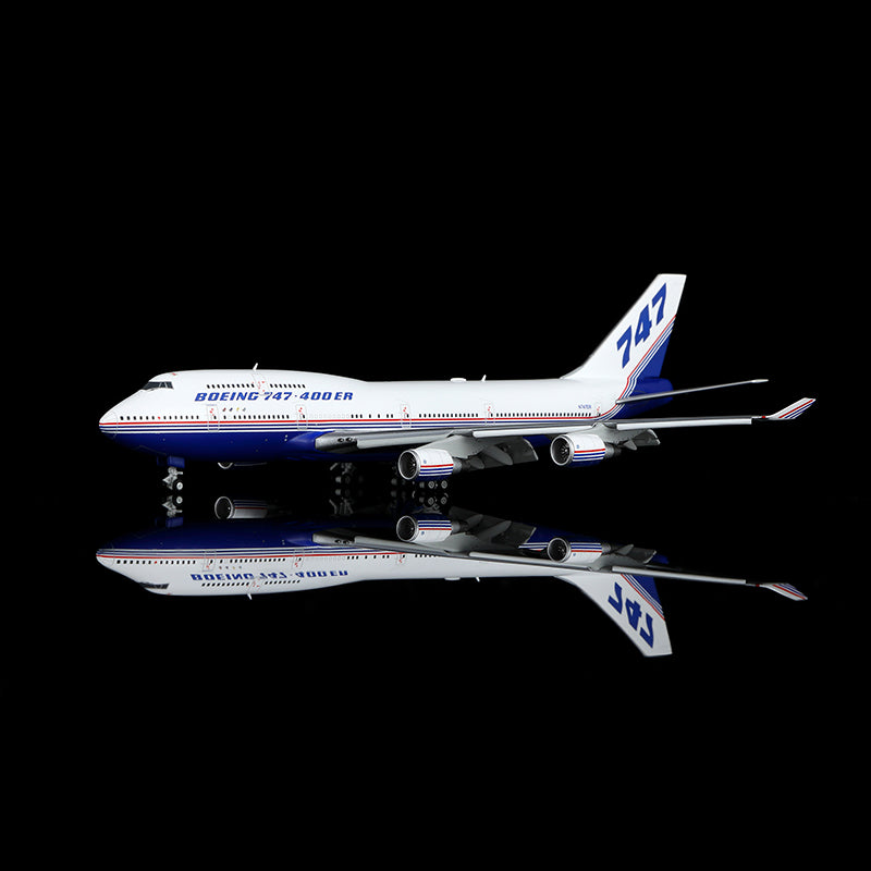 HX Models Boeing 747-400 Boeing Company N747ER "Flaps Down" Scale Model