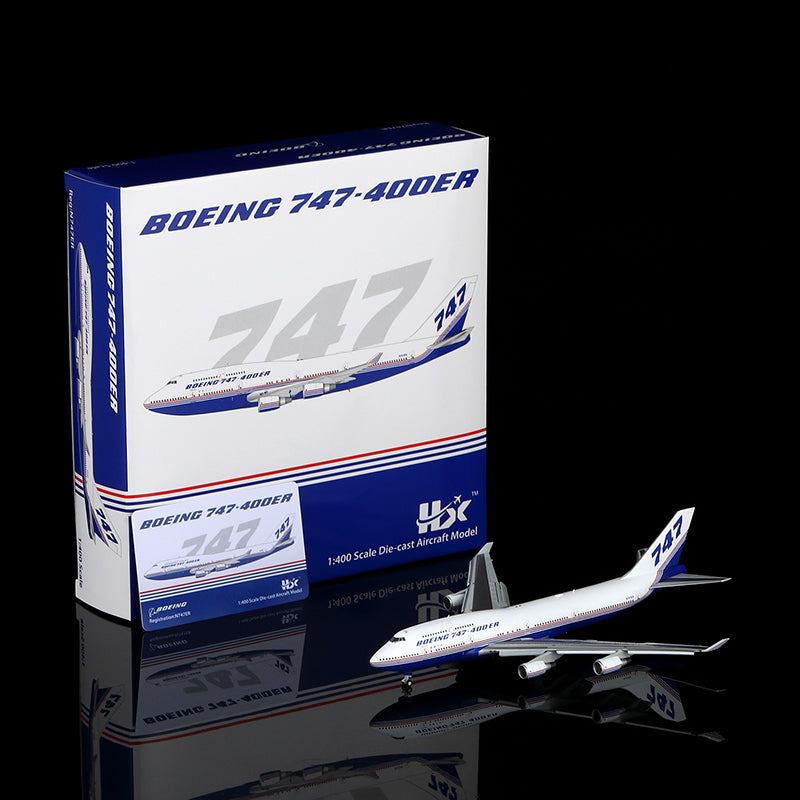 HX Models 波音 747-400 波音公司 N747ER「襟翼放下」比例模型