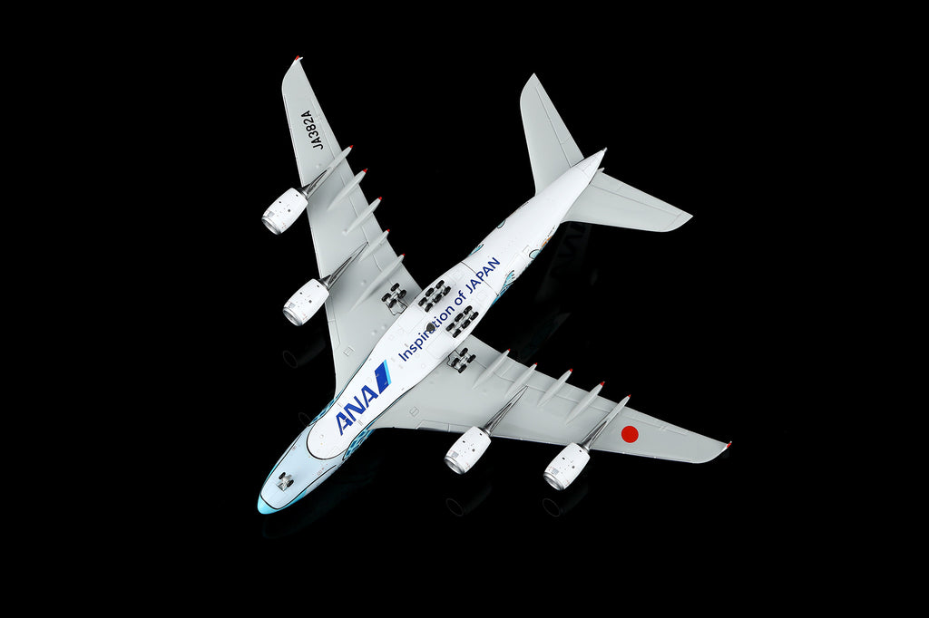HX Models ANA Airbus A380-800 JA382A "Kai" Flying Honu Emerald Green Turtle Livery
