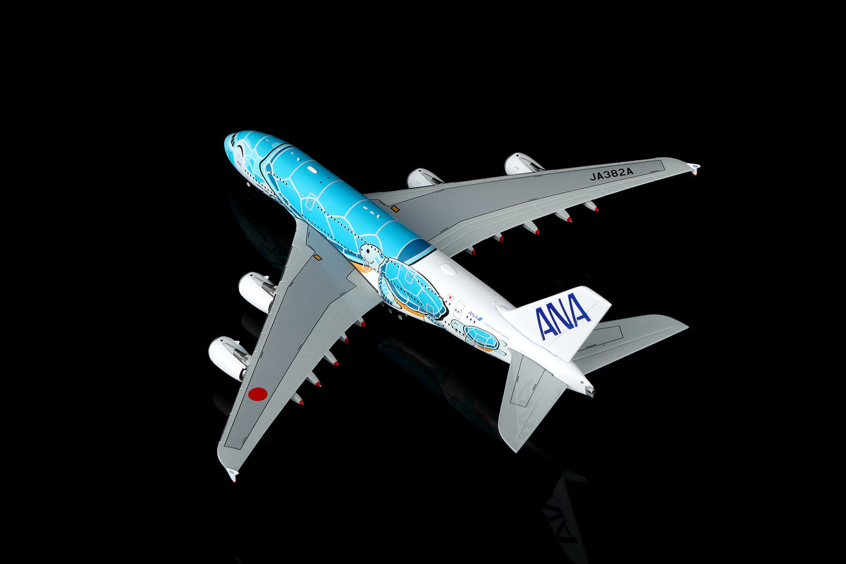 HX Models ANA Airbus A380-800 JA382A "Kai" Flying Honu Emerald Green Turtle Livery