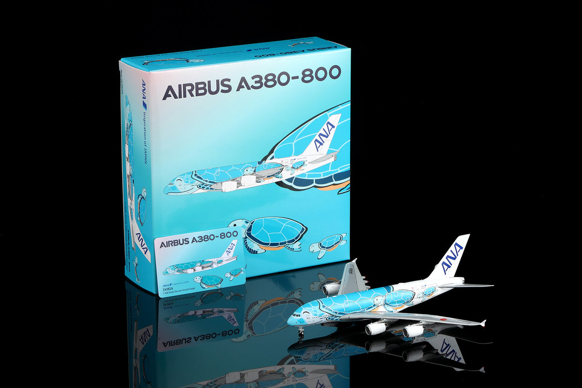HX Models ANA Airbus A380-800 JA382A "Kai" Flying Honu Emerald Green Turtle Livery