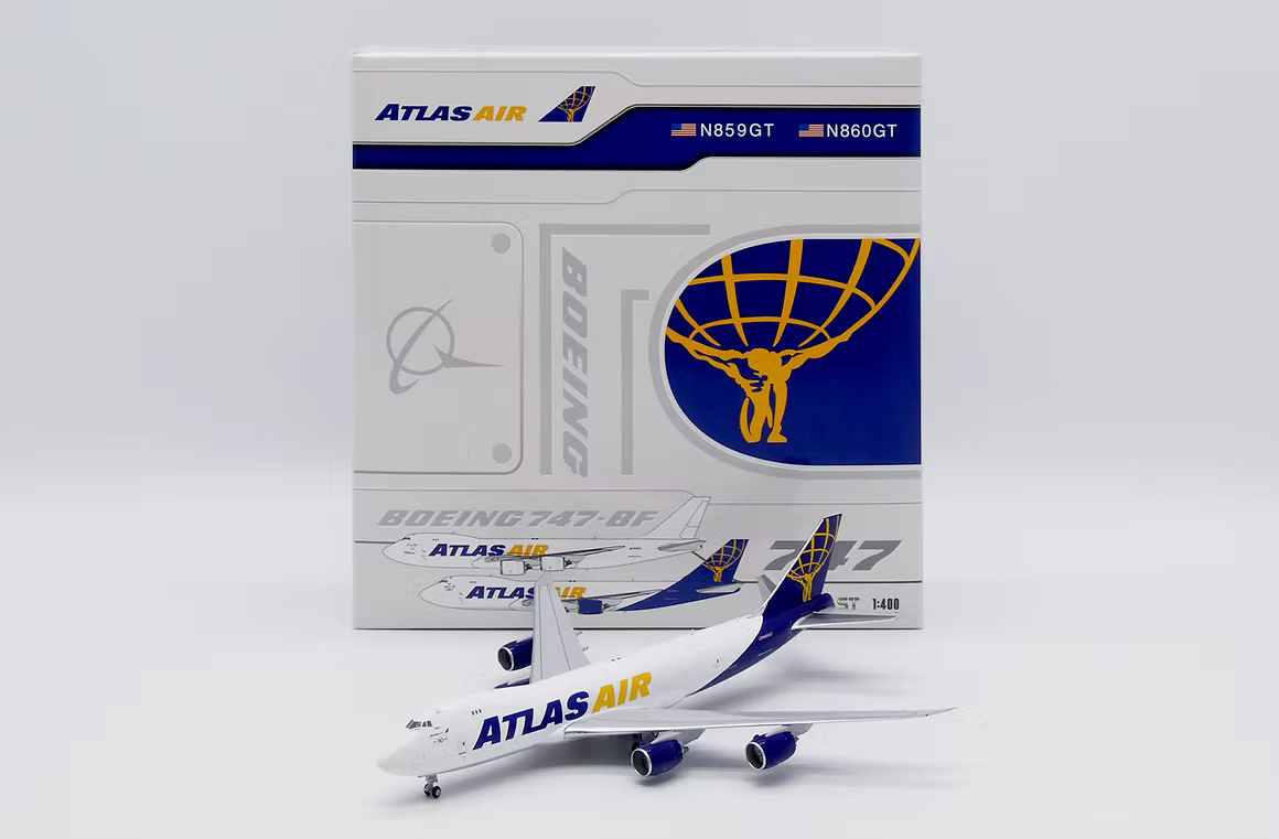JC Wings 亞特拉斯航空「30週年紀念塗裝」波音 B747-8F 貨機 N860GT 1:400 飛機合金模型