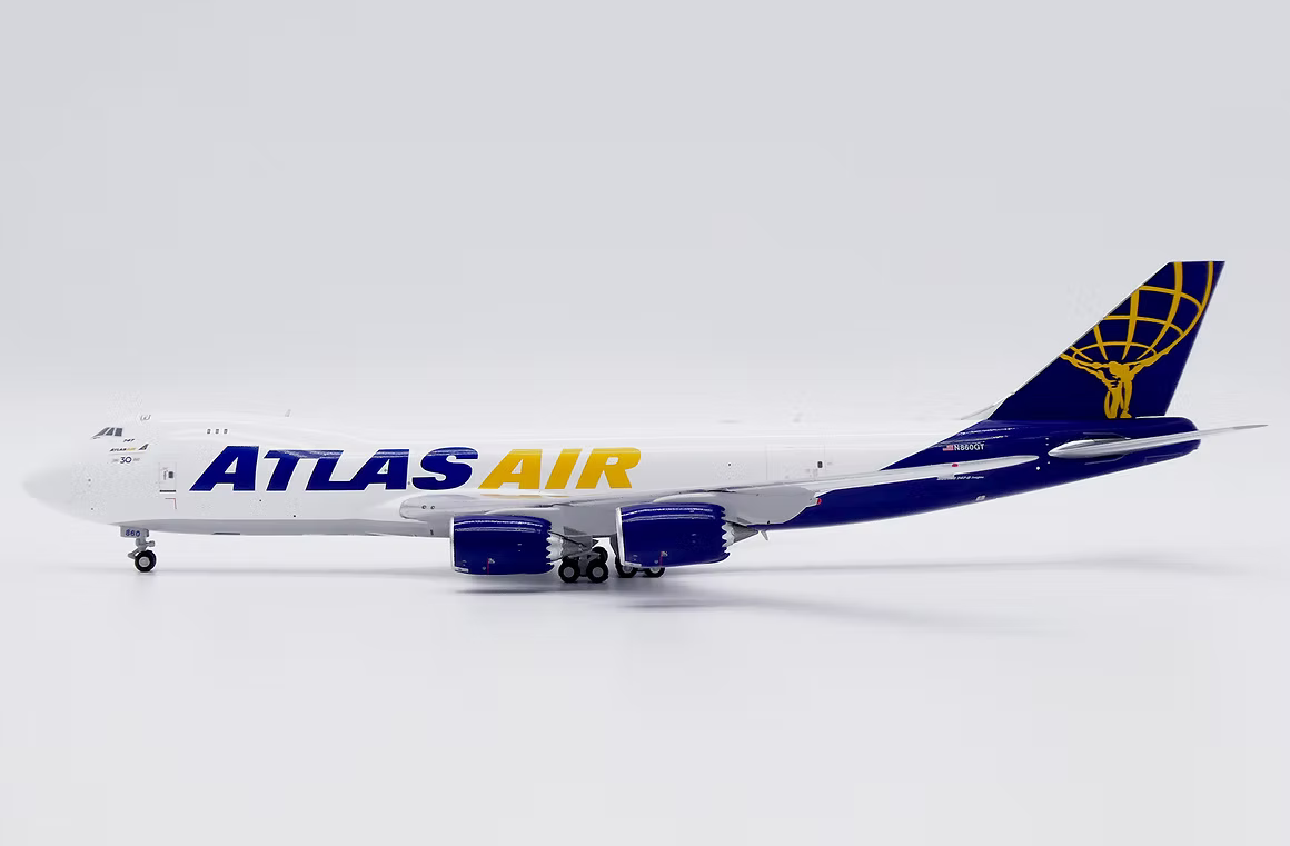 JC Wings 亞特拉斯航空「30週年紀念塗裝」波音 B747-8F 貨機 N860GT 1:400 飛機合金模型