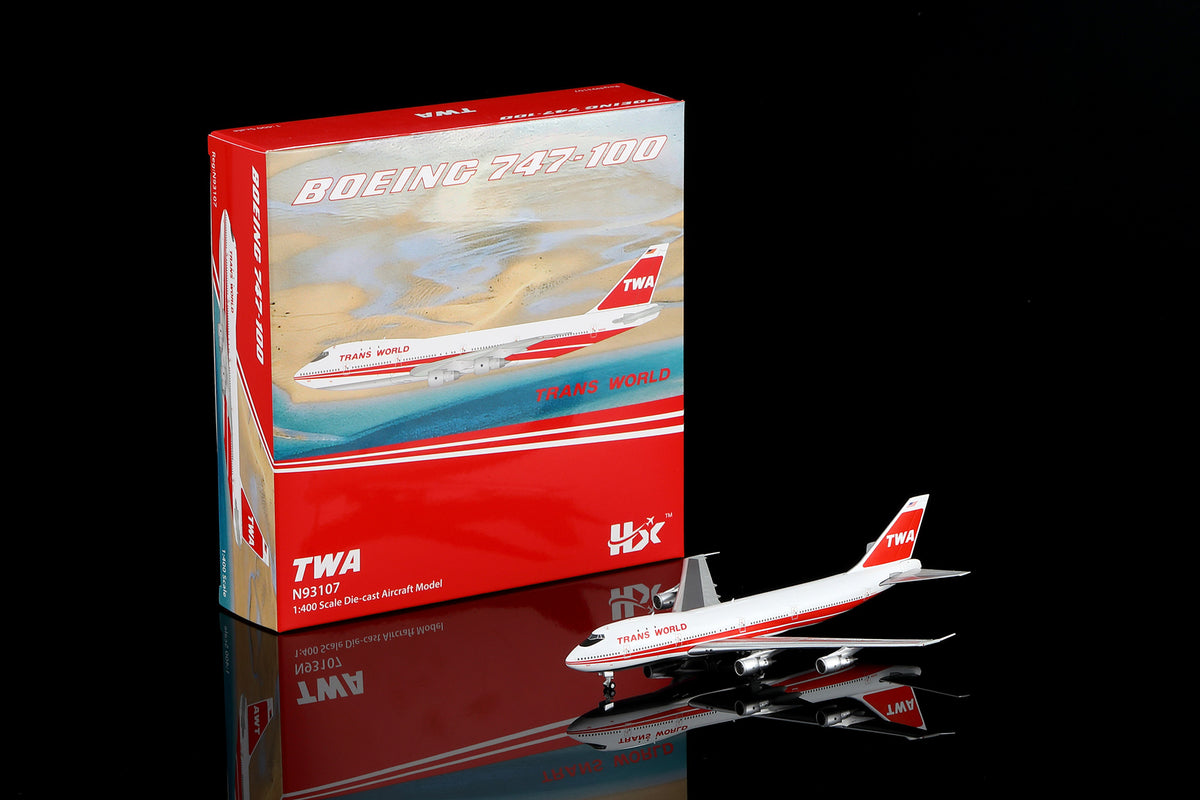 HX Models Trans World Airlines (TWA) Boeing 747-100 N93107 Twin Stripes