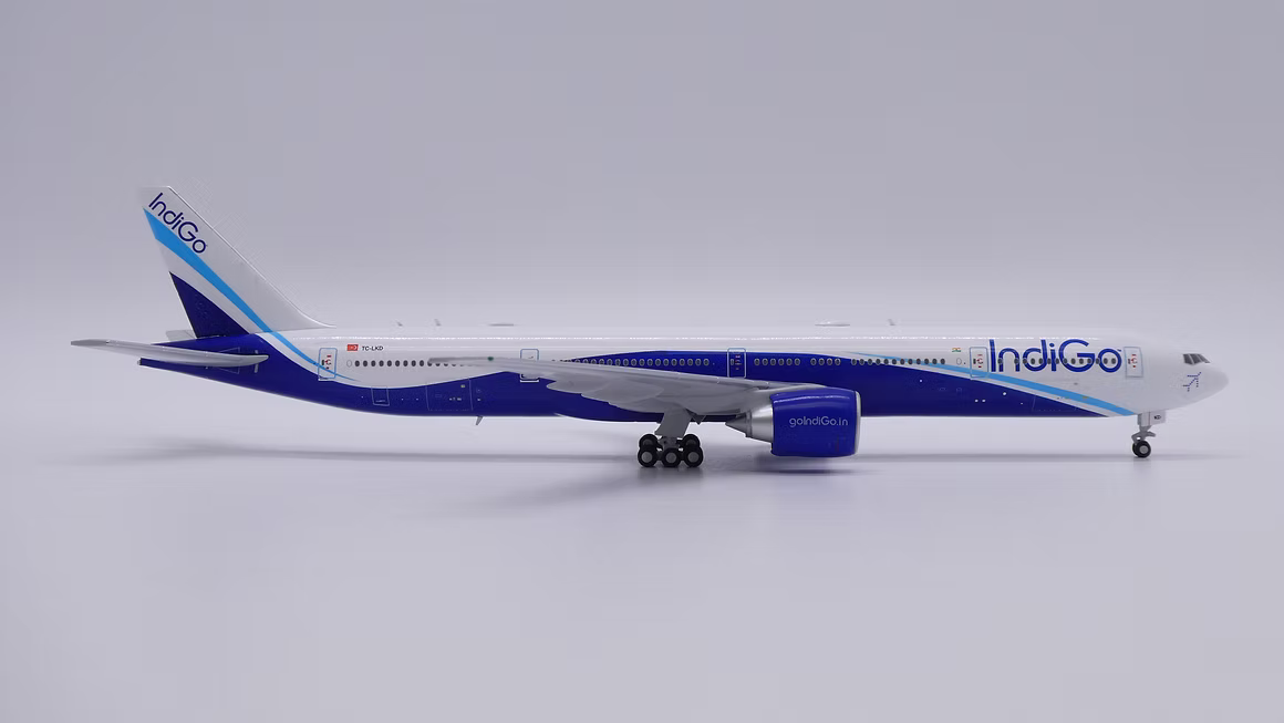 JC Wings 印度靛藍航空（IndiGo）波音 B777-300ER TC-LKD 1:400 飛機合金模型
