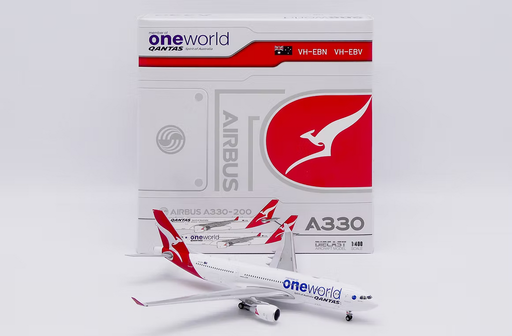 JC Wings 澳洲航空「寰宇一家 Oneworld」空中巴士 A330-200 VH-EBV 1:400 飛機合金模型