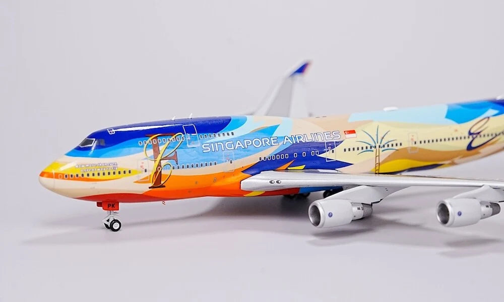 HX Models 1/400 新加坡航空波音 747-400 9V-SPL「熱帶」比例模型