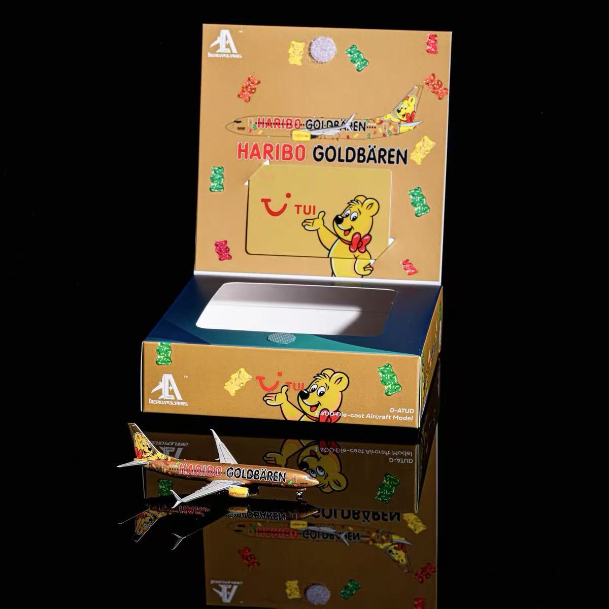Aero Polaris 1/400 Tui Fly Germany B737-800 D-ATUD "Haribo Goldbaren" Livery Scale Model